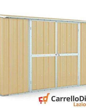 Casetta in lamiera per esterno 307x100cm beige