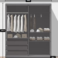 Armadio Pax Ikea nero-wengé con ante scorrevoli