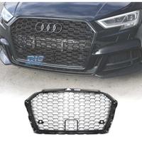 GRIGLIA PER AUDI A3 8V 16-19 PDC LOOK RS3 NERO LUC