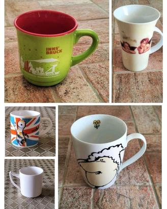 Tazze vintage in porcellana e ceramica