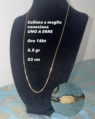 Collana oro 18kt unoaerre