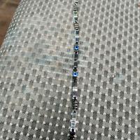 bracciale in acciaio e zirconi blu maserati