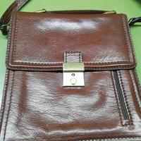 Borsello con tracolla da uomo in pelle anni 70