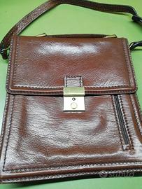 Borsello con tracolla da uomo in pelle anni 70