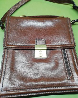 Borsello con tracolla da uomo in pelle anni 70
