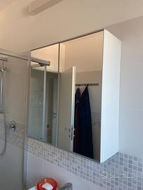 Pensile con specchio per bagno