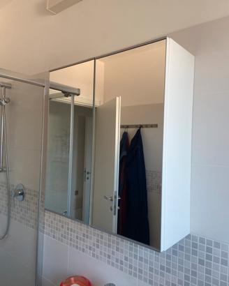 Pensile con specchio per bagno