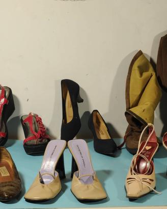Scarpe donna usate_6 paia_ varie tipologie+stivali
