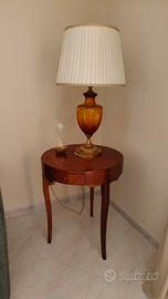 Tavolino antico in legno con casse