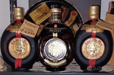 RARO TRIO VECCHIA ROMAGNA BRANDY - 2 ORO E 1 NERA