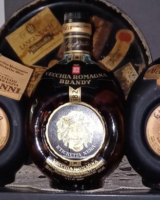 RARO TRIO VECCHIA ROMAGNA BRANDY - 2 ORO E 1 NERA