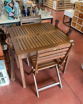 Tavolo Green Wood 4 sedie