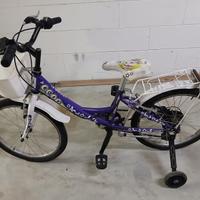 Bicicletta Roellerman bambina 12" viola con cestin