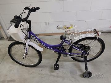 Bicicletta Roellerman bambina 12" viola con cestin