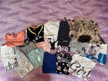 Stock di magliette t-shirt,top pantaloni giacche