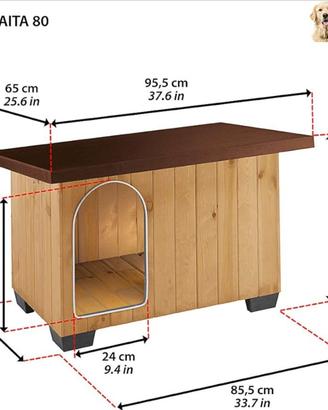 Ferplast BAITA 80 Casetta Cani Legno
