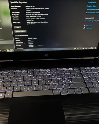 PC portatile notebook HP BC014-NL i7 SSD 16 gb RAM