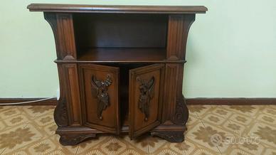 mobiletto porta Tv in legno noce