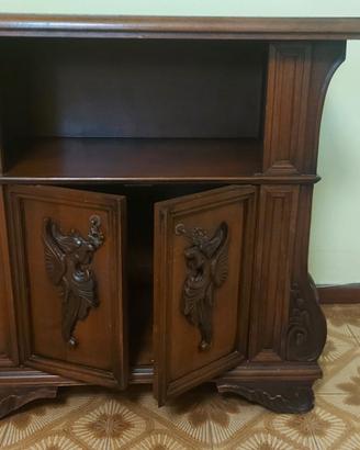 mobiletto porta Tv in legno noce