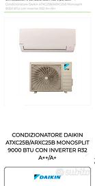 Condizionatore Daikin 9000 btu
