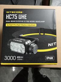 NITECORE HC75  UHE  lampada frontale ricaricabile 