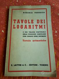 Libro "Tavole dei logoritmi" del 1959