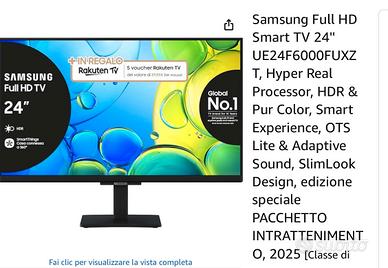Televisione Samsung TV 24" Full HD - Nuova