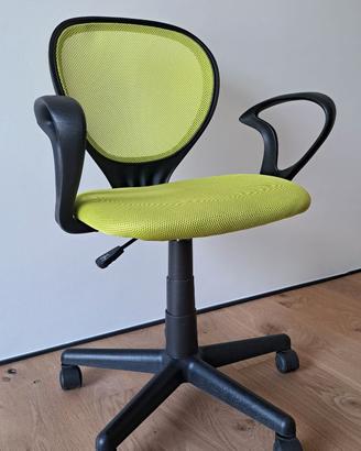 Sedia studio scrivania / cameretta verde/nera