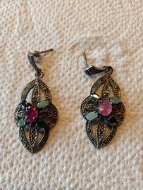 Orecchini vintage anni 60/70 con cristalli