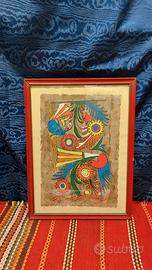 dipinto astratto etnico arte popolare messico 