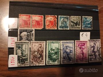 set francobolli 1945/50