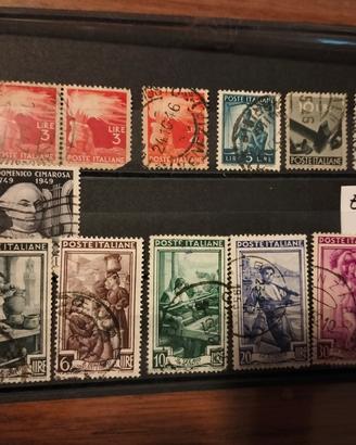 set francobolli 1945/50