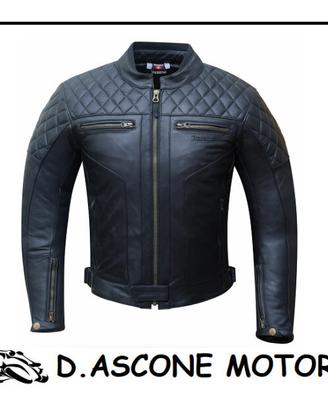 Giacca in pelle nera classica UOMO TAGLIE S - L