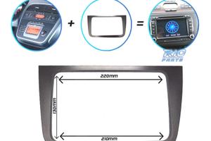 TELAIETTO GRIGIO RADIO 2-DIN PER SEAT ALTEA TOLEDO