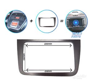 TELAIETTO GRIGIO RADIO 2-DIN PER SEAT ALTEA TOLEDO