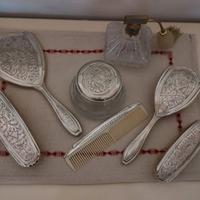 SET TOILETTE ARGENTO  800 -SETTE PEZZI - ANTICO