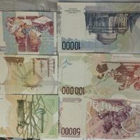 lotto di 6 banconote rep Italiana in FDS