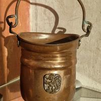 Brocca d'epoca in rame con stemma 1930-50