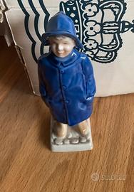 Royal Copenhagen bimbo con impermeabile blu nuovo