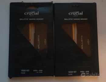 RAM DDR 4 32 GB 8+8+8+8  3200 mhz crucial 