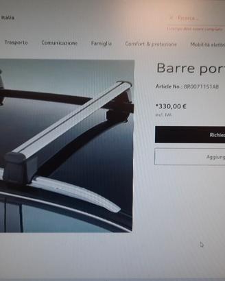 BARRE PORTAPACCHI AUDI Q3
