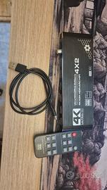 Switch hdmi 4 IN 2 OUT con telecomando
