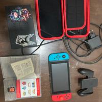 Nintendo Switch completa con custodia e 3 giochi
