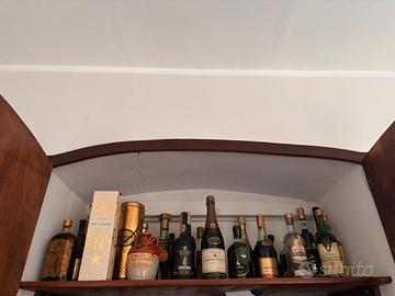 Collezione bottiglie liquori vintage
