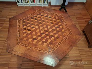 tavolino intarsiato meta' 800