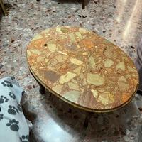 Tavolino basso legno e marno