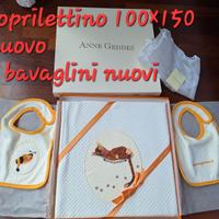copriletto bimbi + 2 bavaglini
