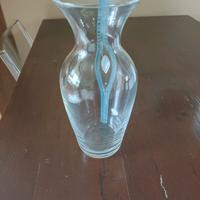 Vaso di vetro con decorazioni in argento 925 NUOVO