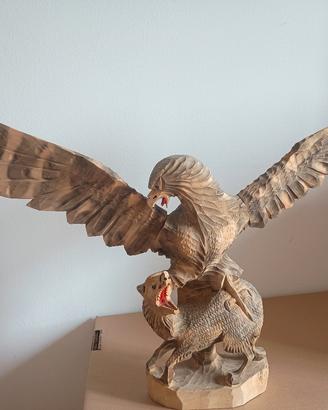 Aquila in legno 