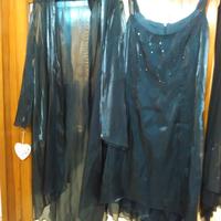 Vestito da cerimonia blu estivo taglia 46 piccola